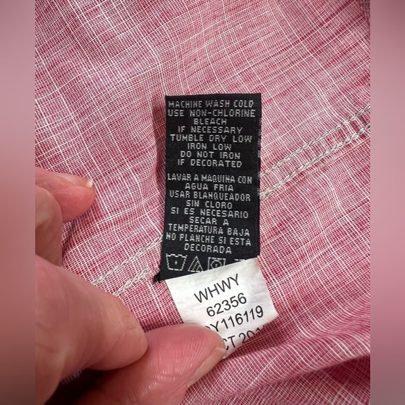 OCEAN CURRENT Men’s Red and white heather short sleeve‎ button down size XL. - Picture 10 of 12